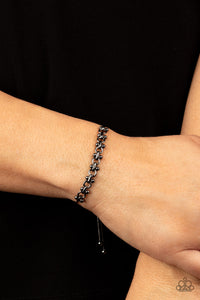 Slide On Over - Black Gunmetal Sliding Bead Bracelet