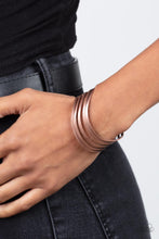 Load image into Gallery viewer, Tantalizingly Tiered - Copper Cuff Bracelet