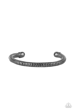 Turbocharged - Black Gunmetal Cuff Bracelet