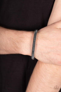 Turbocharged - Black Gunmetal Cuff Bracelet