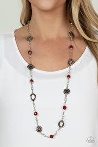 Glammed Up Goals - Red Necklace