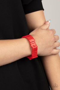 In Plain SIGHTSEER - Red Stretchy Bracelet