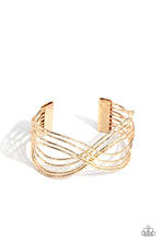 Load image into Gallery viewer, WIRE Away - Gold Cuff Bracelet