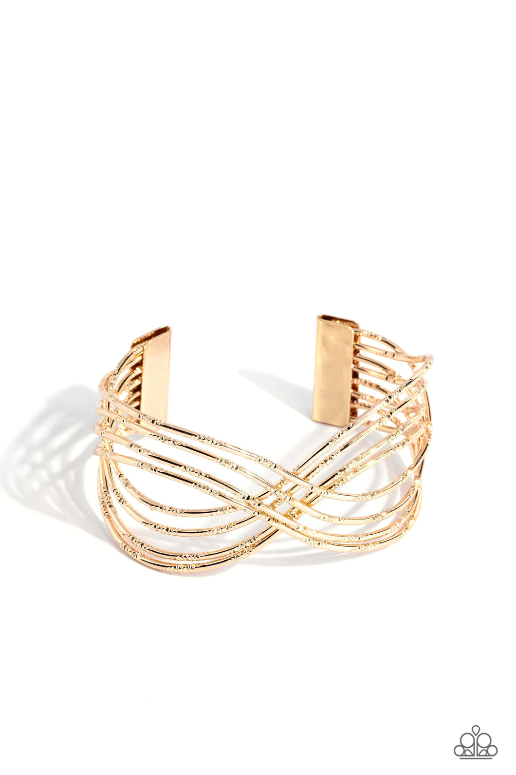 WIRE Away - Gold Cuff Bracelet