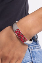 Load image into Gallery viewer, Record-Breaking Bling - Red Hinged Bracelet