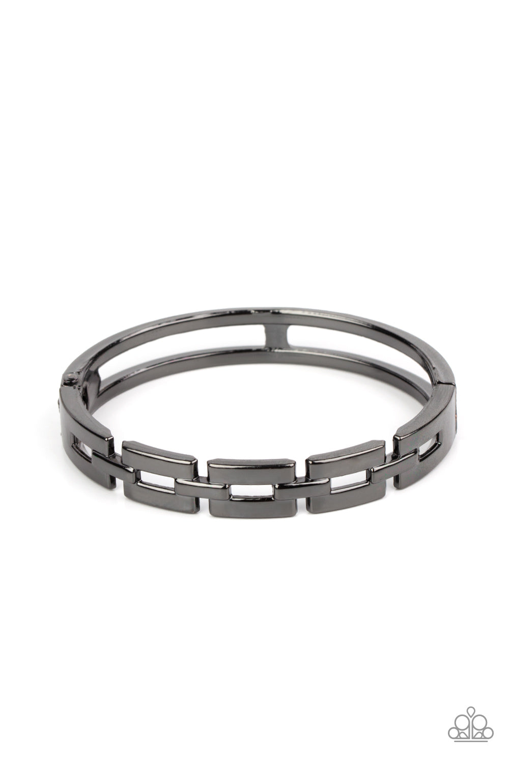 Closed Circuit Strategy - Black Gunmetal Hinged Bracelet