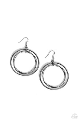 Rebel Rotation - Black Gunmetal Earrings