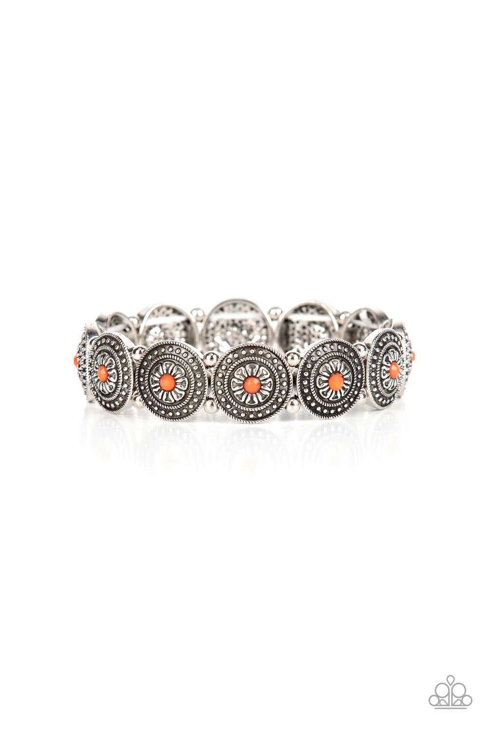 Granada Garden Party - Orange Stretchy Bracelet