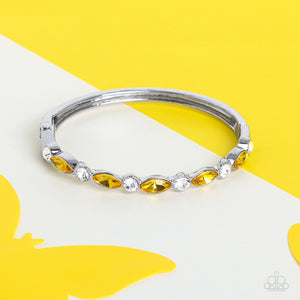 Petitely Powerhouse - Yellow Hinged Bracelet