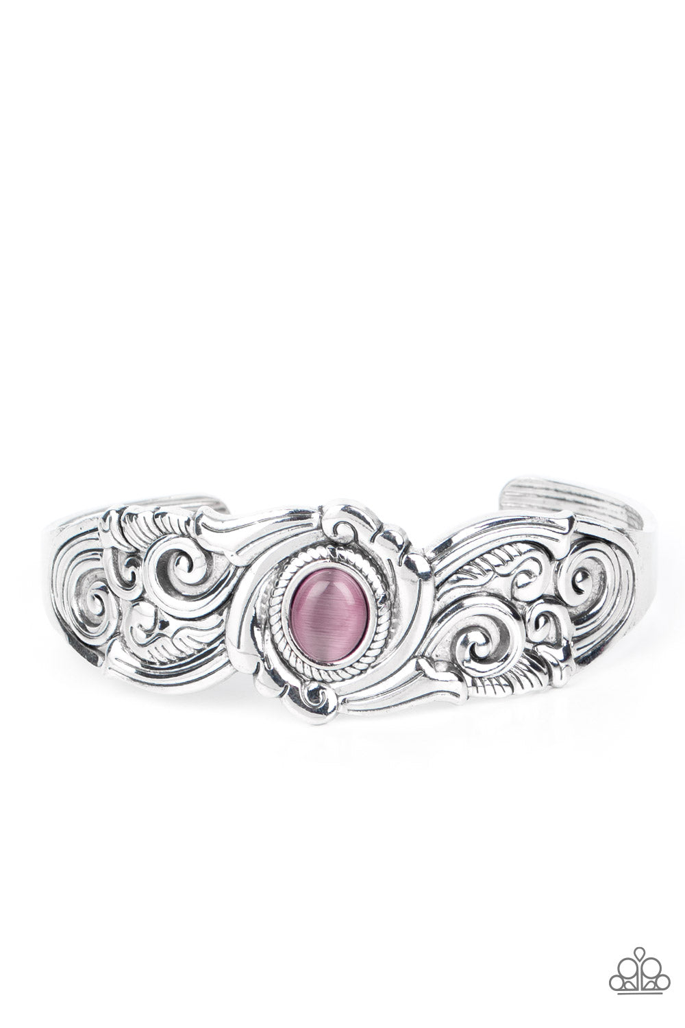 Glowing Enchantment - Purple Cuff Bracelet