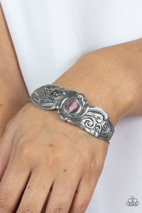 Glowing Enchantment - Purple Cuff Bracelet