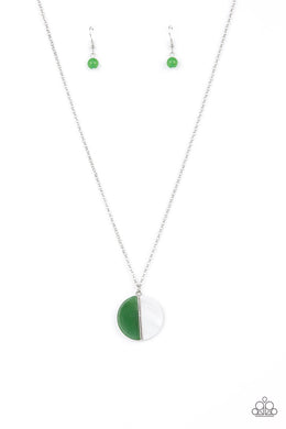 Elegantly Eclipsed - Green Necklace