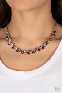 Soft-Hearted Shimmer - Red Necklace