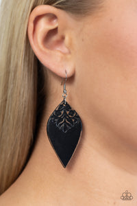 Naturally Nostalgic - Black Earrings