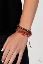 Load image into Gallery viewer, Timberland Trendsetter - Pink Sliding Knot Bracelet