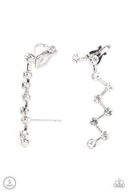 Clamoring Constellations - White Ear Crawler Earrings