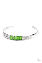 Load image into Gallery viewer, Spritzy Sparkle - Green Cuff Bracelet