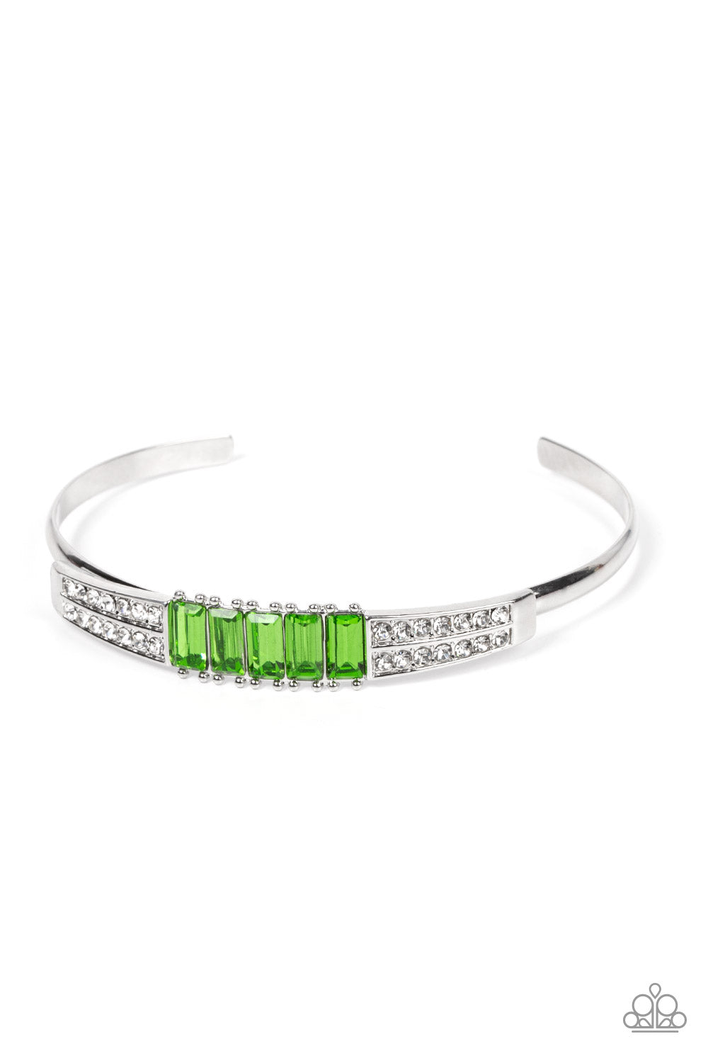 Spritzy Sparkle - Green Cuff Bracelet