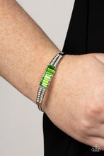 Load image into Gallery viewer, Spritzy Sparkle - Green Cuff Bracelet