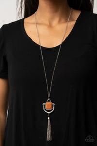 Funky Fringe - Brown Necklace