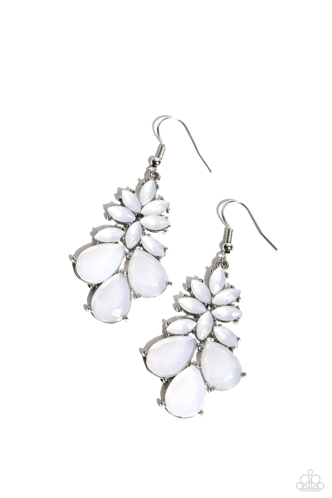 Fashionista Fiesta - White Earrings