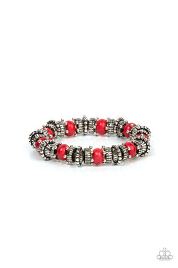 Canyon Crusher - Red Stretchy Bracelet