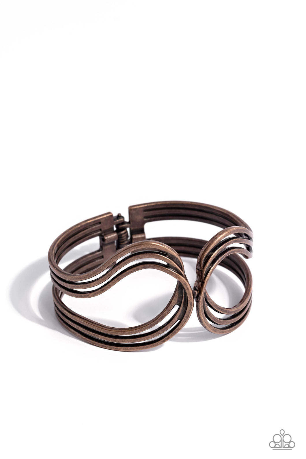 Shockwave Attitude - Copper Hinged Bracelet