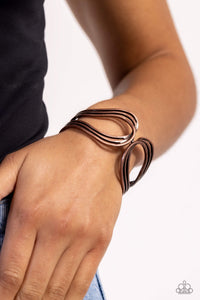 Shockwave Attitude - Copper Hinged Bracelet