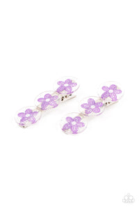 Pamper Me in Posies - Purple Hair Clips