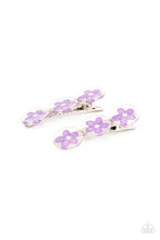 Load image into Gallery viewer, Pamper Me in Posies - Purple Hair Clips