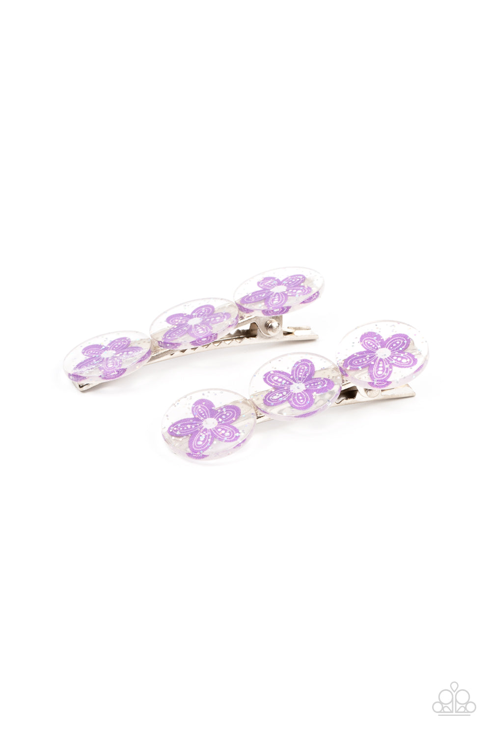 Pamper Me in Posies - Purple Hair Clips