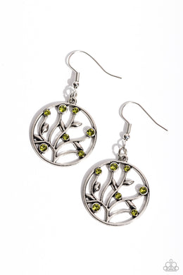 Bedazzlingly Branching - Green Earrings