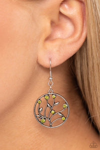 Bedazzlingly Branching - Green Earrings