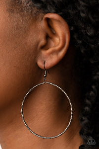 Basically Beaded - Black Gunmetal Earrings