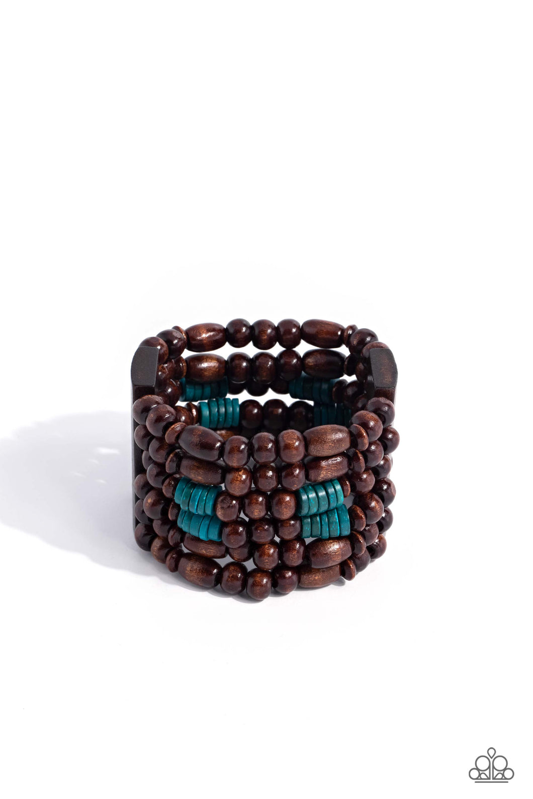 Paradise Palazzo - Blue Stretchy Bracelet