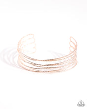 Load image into Gallery viewer, Monochromatic Crossover - Rose Gold Cuff Bracelet