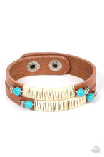 Load image into Gallery viewer, And ZEN Some - Blue Adjustable Snap Closure Bracelet