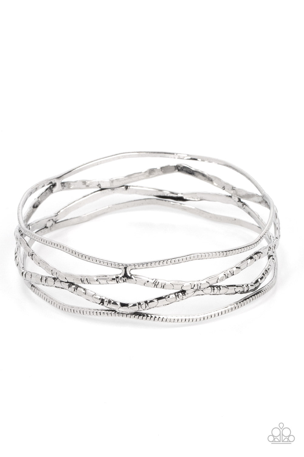 A Narrow ESCAPADE - Silver Bangle Bracelet