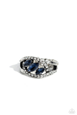 Stiletto Sparkle - Blue Dainty Ring