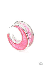 Load image into Gallery viewer, Charismatically Curvy - Pink Hoop Earrings