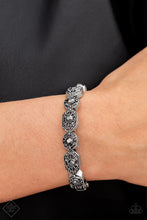 Load image into Gallery viewer, Eye-Opening Opulence - Silver Hinged Bracelet