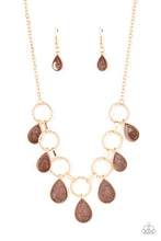 Load image into Gallery viewer, Golden Glimmer - Brown Necklace