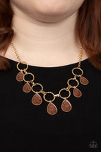 Load image into Gallery viewer, Golden Glimmer - Brown Necklace