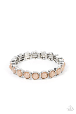 Lets be Buds - Brown Stretchy Bracelet