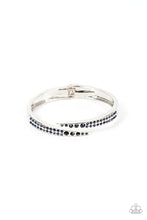 Load image into Gallery viewer, Sideswiping Shimmer - Blue Hinged Bracelet