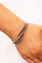 Load image into Gallery viewer, Sideswiping Shimmer - Blue Hinged Bracelet