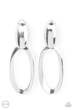 Load image into Gallery viewer, Pull OVAL! - Silver Clip-On Earrings