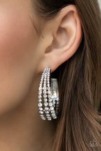 Load image into Gallery viewer, Cosmopolitan Cool - White Hoop Earrings