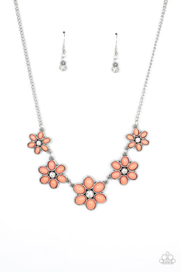 Prairie Party - Orange Necklace