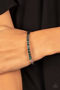 Gives Me the SHIMMERS - Green Cuff Bracelet